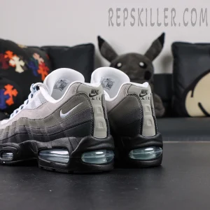 Air Max 95 OG “Blue Tint” heel view with visible Air unit