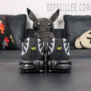 Nike Air Max Plus Premium heel detail featuring TN Air logo and visible Air cushioning