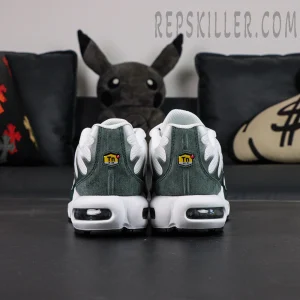 Air Max Plus Premium White Vintage Green top-down view