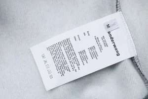 Alexander Wang Oversized Grey Hooded Jacket Wash label