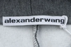Alexander Wang Oversized Grey Hooded Jacket Brand label