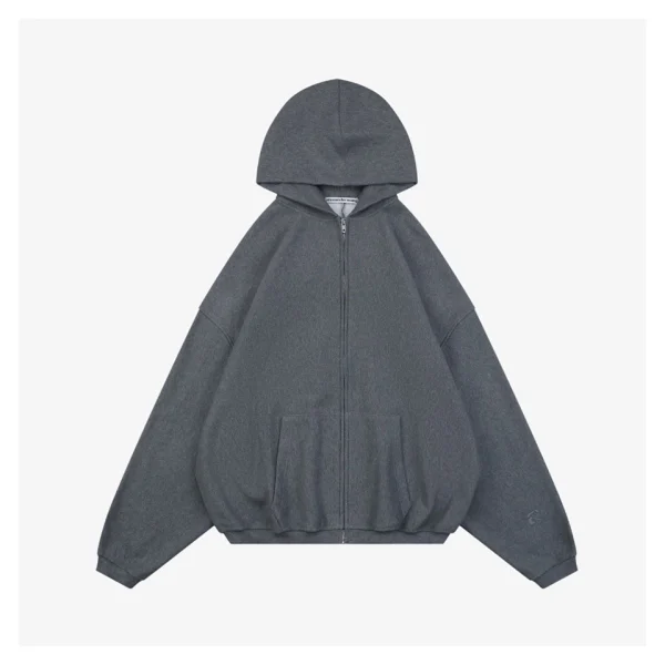 Alexander Wang Oversized Grey Hooded Jacket Front view