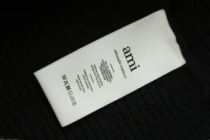 Ami Heart Color-Block Knit Cardigan Wash label