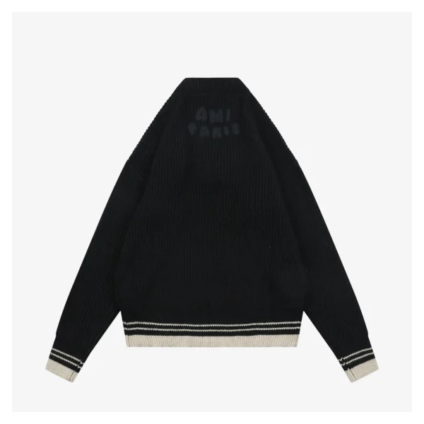 Ami Heart Color-Block Knit Cardigan Back view