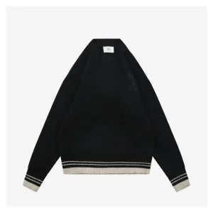 Ami Heart Color-Block Knit Cardigan Front view