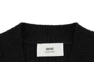 Ami Heart Color-Block Knit Cardigan Brand label