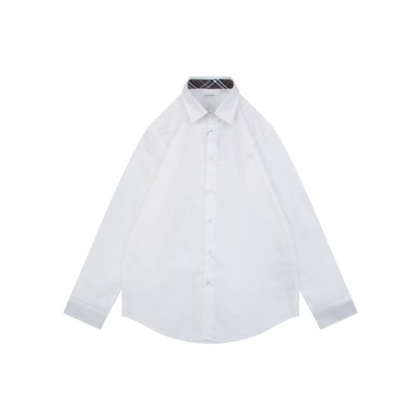 BBry Tonal Equestrian Knight Embroidered Shirt White Front view