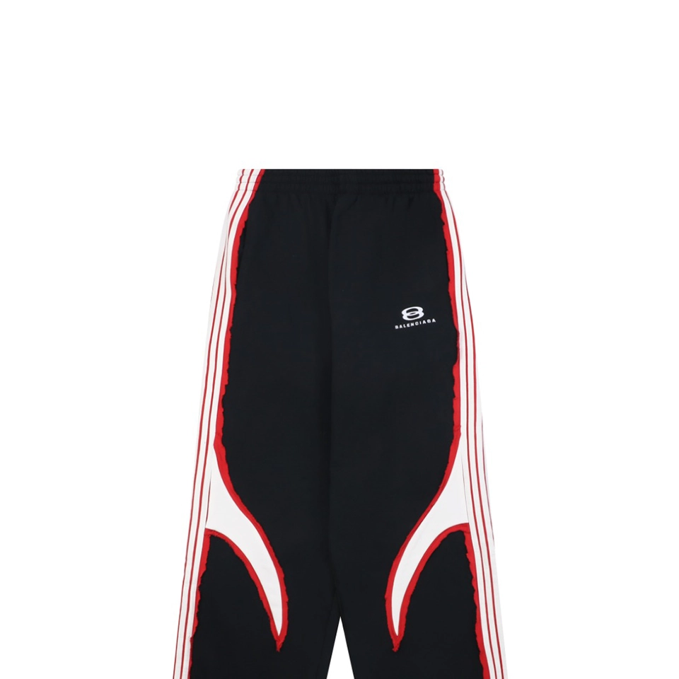 Balenciaga Colorblock Wide-Leg Runway Pants