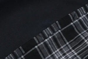 Balenciaga Front & Back Panel Plaid Pants