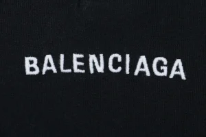Balenciaga Small V-Neck Front Logo Back Logo Hoodie Brand label