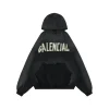 Blcg Yellow Tape Print Oversized Hoodie