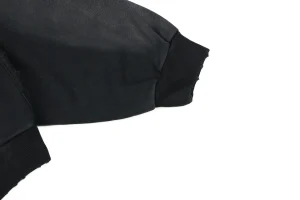 Balenciaga Yellow Tape Print Oversized Hoodie Cuff