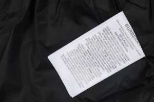 Burberry Arm Slogan Detachable Down Jacket Black Wash label