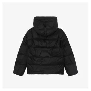 Burberry Arm Slogan Detachable Down Jacket Black Back view