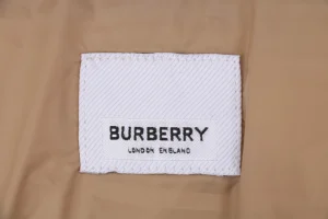 Burberry Arm Slogan Detachable Down Jacket Brown Brand label
