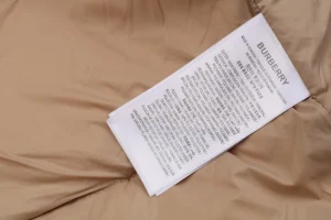 Burberry Arm Slogan Detachable Down Jacket Brown Wash label
