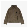 BBry Black Label Shearling Zip-Up Jacket (Brown/Khaki)