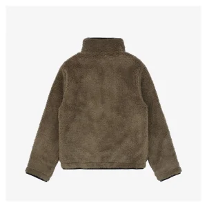Burberry Black Label Shearling Zip-Up Jacket Brown Back view