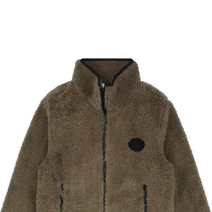 Burberry Black Label Shearling Zip-Up Jacket Brown