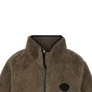 Burberry Black Label Shearling Zip-Up Jacket Brown