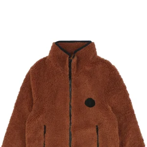 Burberry Black Label Shearling Zip-Up Jacket Khaki