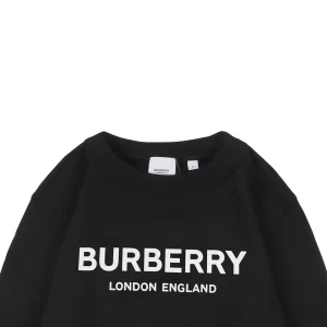Burberry Double Letter Print Crewneck Sweatshirt Black