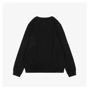 Burberry Double Letter Print Crewneck Sweatshirt Black Back view