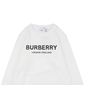 Burberry Double Letter Print Crewneck Sweatshirt White