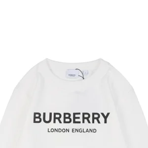 Burberry Double Letter Print Crewneck Sweatshirt White