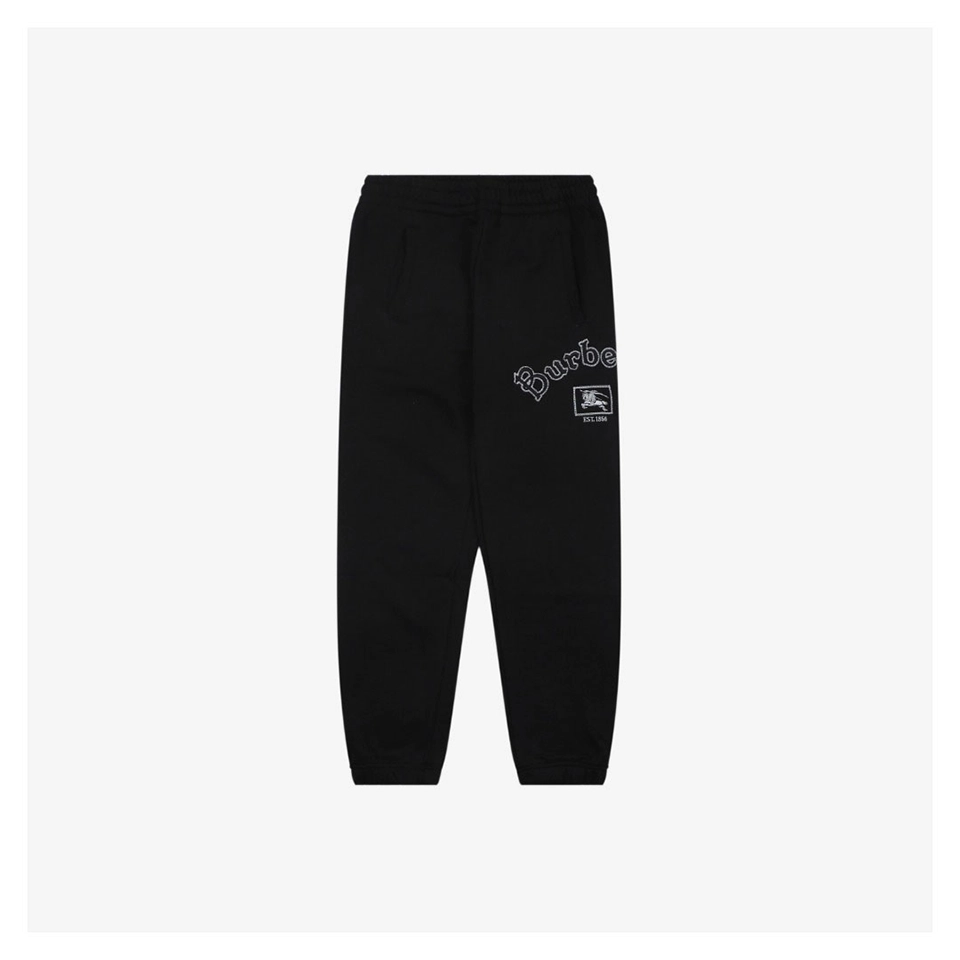 Burberry Embroidered Equestrian Knight Logo Sweatpants Front view