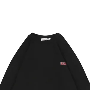 Burberry Overlapping Knight Print Crewneck Sweatshirt Black