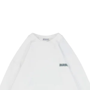 Burberry Overlapping Knight Print Crewneck Sweatshirt White