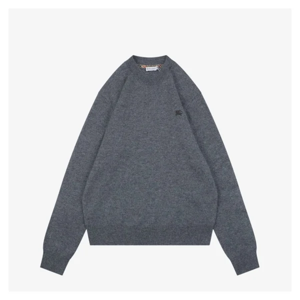 Burberry Tonal Equestrian Knight Embroidered Crewneck Sweater Front view
