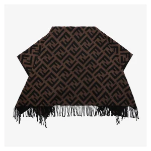 Fendi FF Monogram Reversible Wool Shawl Back view