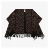 FD FF Monogram Reversible Wool Shawl