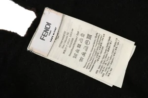 Fendi FF Monogram Reversible Wool Shawl Wash label