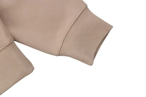 Fendi Graphic Letter Print Hoodie Beige Cuff