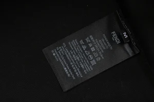 Fendi Graphic Letter Print Hoodie Black Wash label