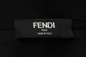 Fendi Graphic Letter Print Hoodie Black Brand label