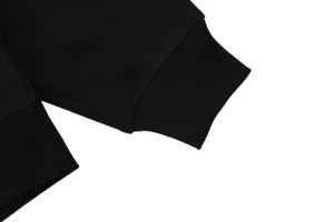 Fendi Graphic Letter Print Hoodie Black Cuff