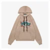 F Graphic Letter Print Hoodie (Beige/Black)