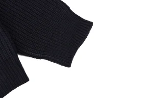 Fendi Logo Crewneck Knit Sweater Black Cuff