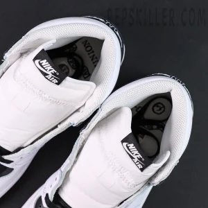 Fragment Design x Union Air Jordan 1 High overhead view displaying tongue labels and inner padding