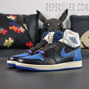 Fragment Design x Union LA x Air Jordan 1 Retro High OG “Sport Royal” front side view