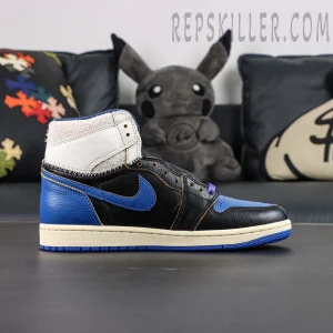 Fragment Design x Union LA x Air Jordan 1 “Sport Royal” lateral side view
