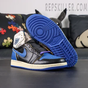 Fragment x Union x Air Jordan 1 “Sport Royal” outsole traction and color detail
