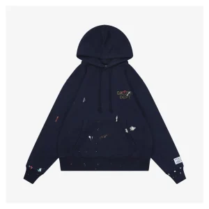 Gallery Dept Hand-Painted Graffiti Letter Hoodie Front view