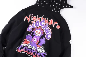Glo Gang Nightmare Cookies Spiked Hood Full-Zip Hoodie4