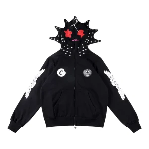 Glo Gang Nightmare Cookies Spiked Hood Full-Zip Hoodie
