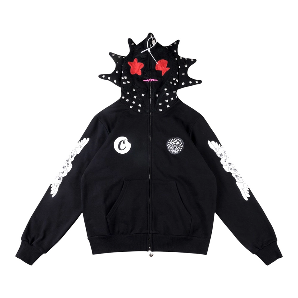 Glo Gang Nightmare Cookies Spiked Hood Full-Zip Hoodie